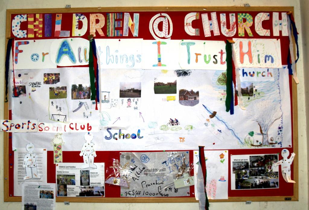 Notice board made by the children