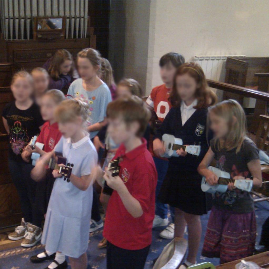 School band performing